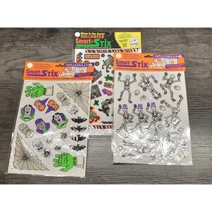 VTG Halloween Stickers Eureka Smart Stix Reusable Vinyl Lion King Glows Lot NIP